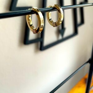 Two tone hoops - 14kt and Sterling Silver